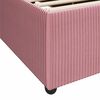 vidaXL Cadre de lit avec matelas Rose 160 x 200 cm tissu