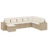 vidaXL Salon de jardin avec coussins 8 pcs beige r&eacute;sine tress&eacute;e
