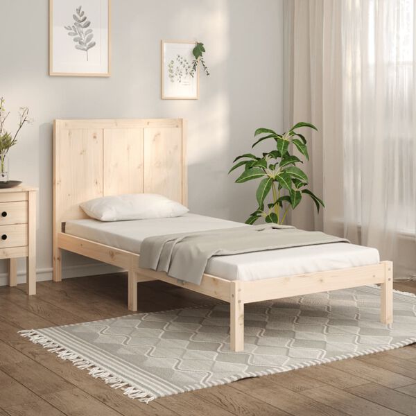 vidaXL Cadre de lit sans matelas 75x190 cm bois de pin massif