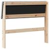 vidaXL T&ecirc;te de lit capitonn&eacute;e Gris clair 90 cm Pin massif