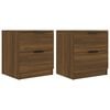 vidaXL Tables de chevet 2 pcs Ch&ecirc;ne marron Bois d'ing&eacute;nierie