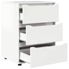 vidaXL Armoire de rangement Blanc brillant 60 x 48 x 81 cm