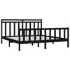 vidaXL Cadre de lit sans matelas noir bois massif de pin 180x200 cm