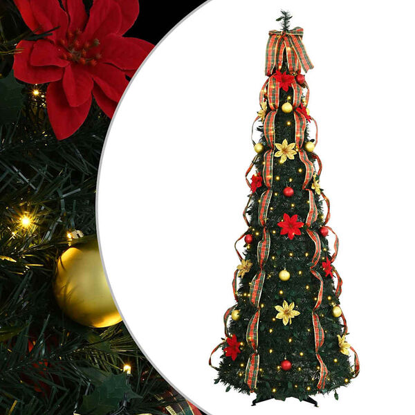 vidaXL Sapin de Noël artificiel avec 150 LED Vert 180 cm PVC