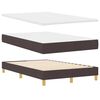 vidaXL Lit &agrave; ressorts avec matelas Marron fonc&eacute; 120 x 190 cm tissu