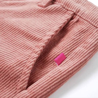 Pantalons pour enfants velours côtelé rose ancien 92