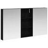 vidaXL Ensemble de Meubles de Salle de Bain 3 pc Ch&ecirc;ne noir