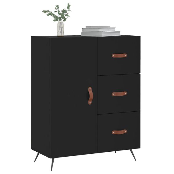 vidaXL Buffet noir 69,5x34x90 cm bois d'ing&eacute;nierie