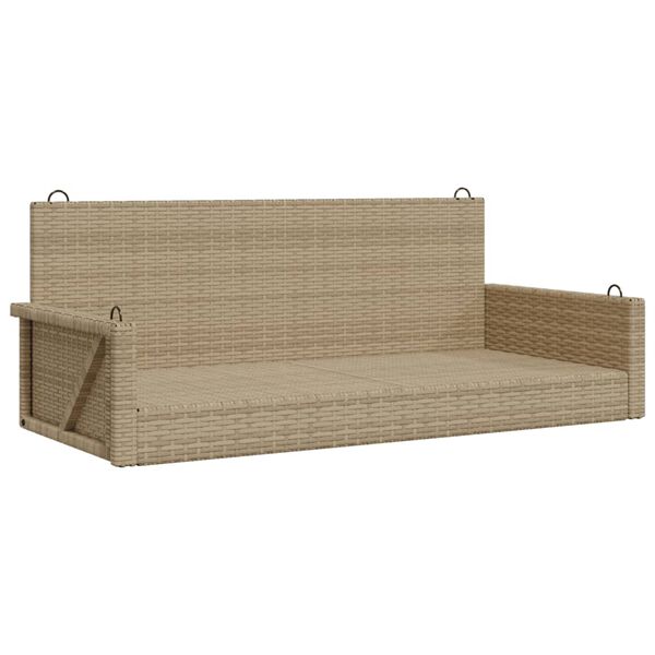 vidaXL Balancelle beige 119x56x48 cm r&eacute;sine tress&eacute;e