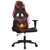 vidaXL Chaise de jeu de massage Noir et rouge Similicuir