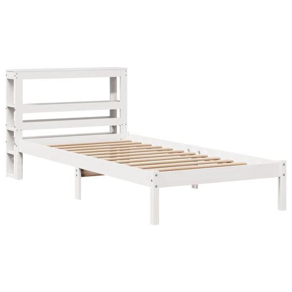 vidaXL Cadre de lit sans matelas blanc 90x200 cm bois de pin massif