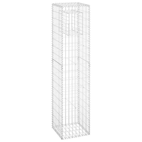 vidaXL Poteau &agrave; panier de gabion 40x40x180 cm Fer