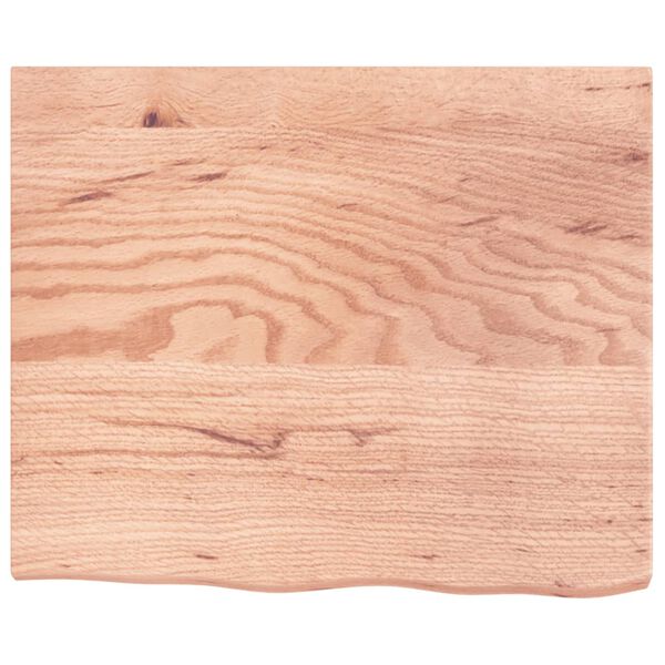 vidaXL Dessus de table marron clair bois chêne massif traité