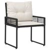 vidaXL Ensemble de meubles d'ext&eacute;rieur 3 pcs Noir et Blanc