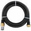 vidaXL Tuyau d'aspiration avec raccords en laiton noir 1,1" 3 m PVC
