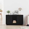 vidaXL Buffet Ch&ecirc;ne noir 102 x 35 x 60 cm Bois d'ing&eacute;nierie