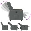vidaXL Fauteuil inclinable Gris fonc&eacute; Tissu