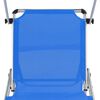 vidaXL Chaise longue pliable avec toit Aluminium et textil&egrave;ne Bleu
