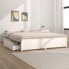 vidaXL Cadre de lit sans matelas avec tiroirs blanc