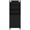 vidaXL Haut Armoire Ch&ecirc;ne noir 69,5 x 34 x 180 cm Bois d'ing&eacute;nierie