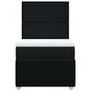 vidaXL Sommier &agrave; lattes de lit avec matelas Noir 90x190 cm Tissu