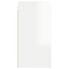vidaXL Meuble TV Blanc brillant 30,5x30x60 cm Bois d&rsquo;ing&eacute;nierie