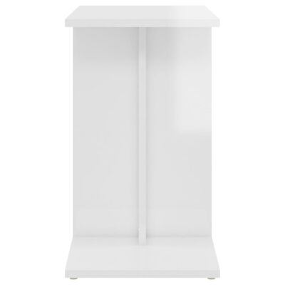 vidaXL Table d'appoint Blanc brillant 50x30x50 cm Aggloméré
