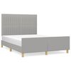 vidaXL Cadre de lit sans matelas gris clair 140x200 cm tissu