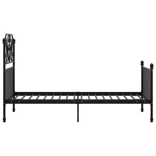 vidaXL Cadre de lit sans matelas noir métal 90x200 cm