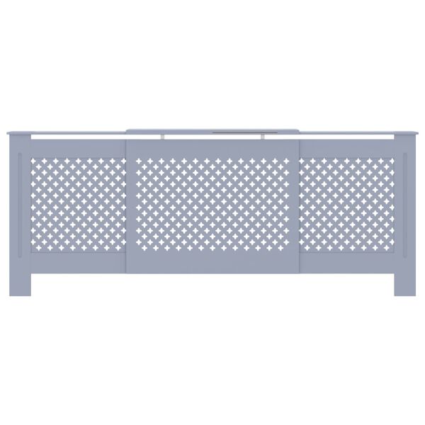 vidaXL Cache-radiateur MDF Gris 205 cm