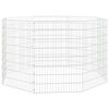 vidaXL Enclos pour animaux en libert&eacute; 8 panneaux 54x80cm fer galvanis&eacute;