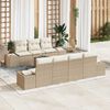 vidaXL Ensemble de canap&eacute; de jardin avec coussin 8 pcs Beige polyrotin