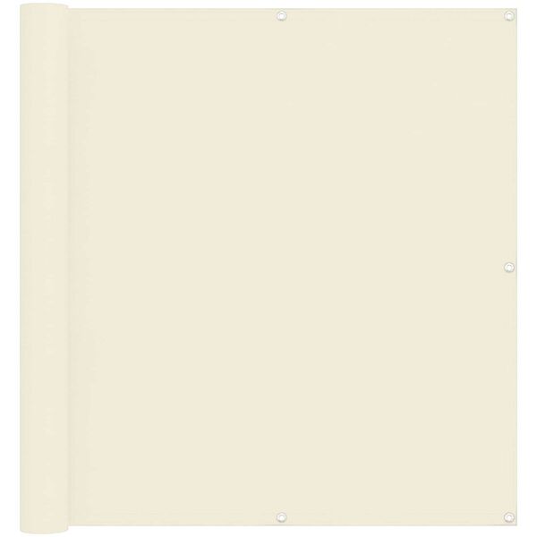 vidaXL &Eacute;cran de balcon Cr&egrave;me 110 x 600 cm Tissu Oxford