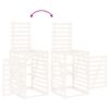 vidaXL Abri pour poubelle double sur roulettes blanc bois pin