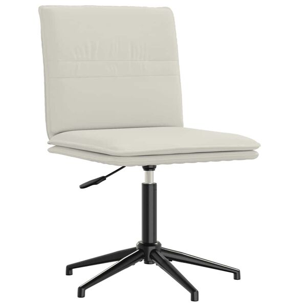 vidaXL Chaise à manger Crème Velours