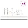 vidaXL Kit fixation porte coulissante 400 cm Acier inoxydable Argenté