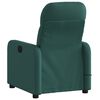 vidaXL Fauteuil de massage inclinable &eacute;lectrique Vert fonc&eacute; Tissu