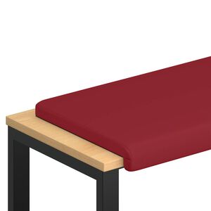 vidaXL Coussin de banc Simili cuir Bordeaux Profondeur 35 cm