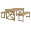 vidaXL Ensemble à manger de jardin 3 pcs Bois de pin imprégné