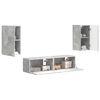 vidaXL Ensemble meuble TV 4 pcs Gris b&eacute;ton Bois d'ing&eacute;nierie