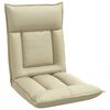 vidaXL Fauteuil de sol ajustable Cr&egrave;me Simili cuir