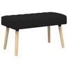 vidaXL Banc capitonn&eacute; canal Noir 80 x 40 x 46 cm Tissu
