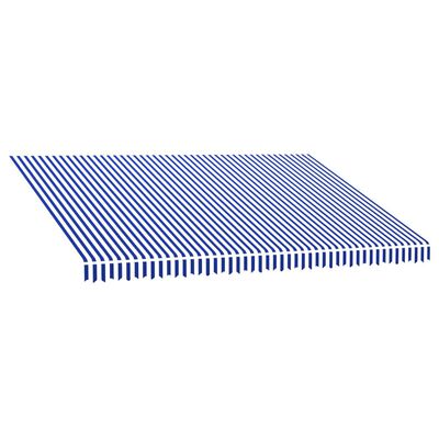 vidaXL Toile d'auvent bleu et blanc 450x300 cm
