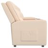 vidaXL Fauteuil inclinable avec porte-gobelets 4 places Cr&egrave;me Tissu