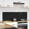 vidaXL Protection de cuisine Noir 70 x 40 cm verre trempé