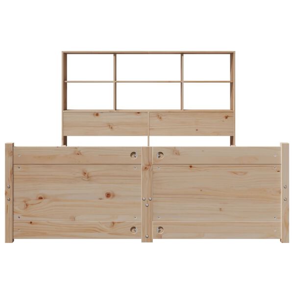 vidaXL Lit biblioth&egrave;que sans matelas 160x200 cm bois massif de pin