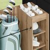 vidaXL Armoire de Golf avec roue Uni Ch&ecirc;ne artisanal 90 x 45 x 98 cm