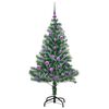 vidaXL Arbre de No&euml;l artificiel floconn&eacute; de neige avec lumi&egrave;re LED