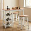 vidaXL Ensemble de bar 3 pcs MDF Blanc