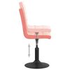 vidaXL Chaises pivotantes à manger lot de 2 rose velours